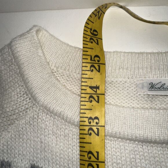 Woolrich Sweater Fair Isle Snowflake Long Sleeve Small  Wool Blend  Buttons - Picture 10 of 13